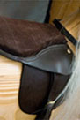 Traditional Wooden Rocking Horse loose saddle detail from The Ringinglow Rocking Horse Company