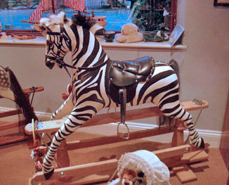 zebra rocking horse