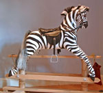Traditional Wooden Rocking Horse Zebra from The Ringinglow Rocking Horse Company